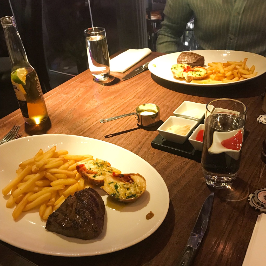 Heliot Steak House Review - the main meal 